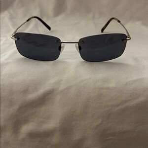 Joseph Abboud Sleek Black tortoise Rimless Sunglasses